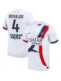 Billige Paris Saint-Germain Lucas Beraldo #4 Bortedrakt 2025-26 Kortermet